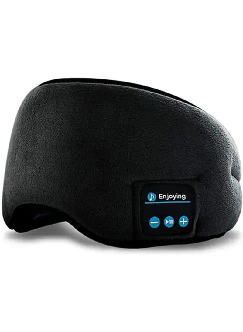 Soft sleep mask with built-in Bluetooth headphones - ideal for travel, meditation, and listening to music; rechargeable. - Image 1