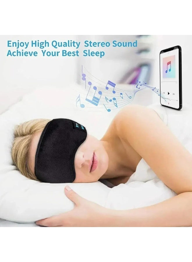 Soft sleep mask with built-in Bluetooth headphones - ideal for travel, meditation, and listening to music; rechargeable. - Image 5