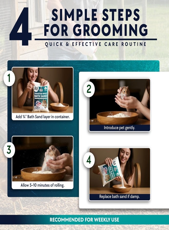 BILLY BUCKSKIN HOME & BEAUTY 2.5 LB. Hamster Sand Bath - Dust Free, All Natural Volcanic Ash for Fur Health - Sand Bath for Chinchillas, Gerbils, Mice, Degus & All Small Pets - Made in USA - Hamster Accessories by Billy Buckskin - Image 5