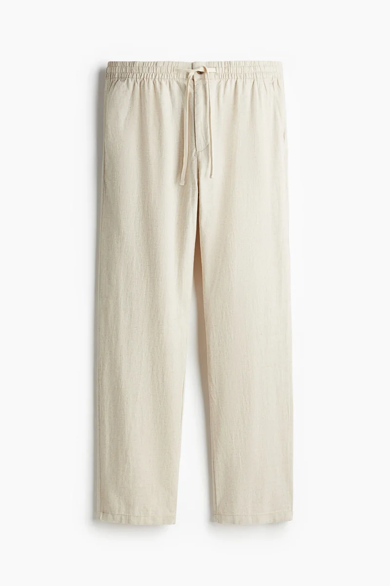 اتش اند ام Regular Fit Linen-blend trousers