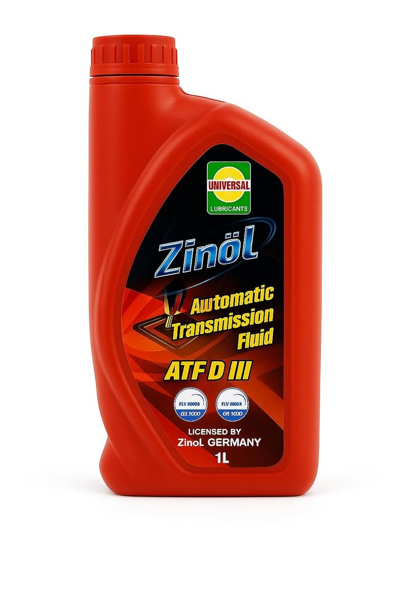 UNIVERSAL Zinol Transmission Fluid 1L – High Performance ATF D lll (Pack of 1)