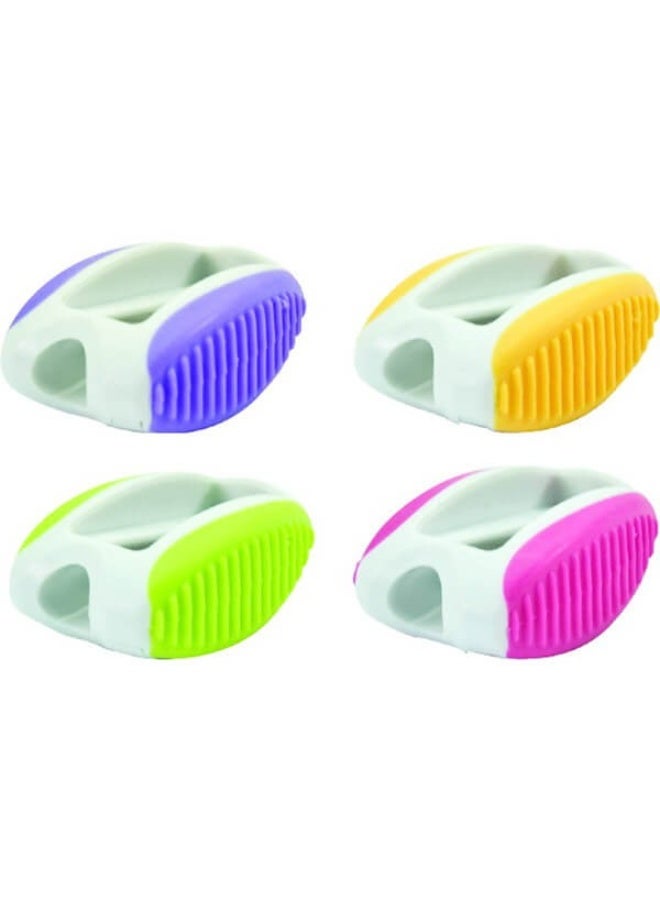 M&G 4-Piece Single Hole Mini Grip Sharpener Multicolour - Image 1