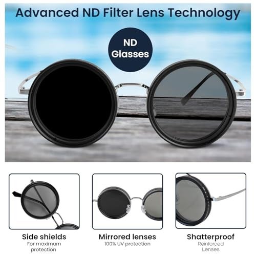Amazefull Adjustable Sunglasses Stepless, Using ND filter, adaptive Sunglasses,1-9 Levels for outdoors - Eyewear with Adjustable fit - Image 4