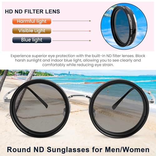 Amazefull Adjustable Sunglasses Stepless, Using ND filter, adaptive Sunglasses,1-9 Levels for outdoors - Eyewear with Adjustable fit - Image 2