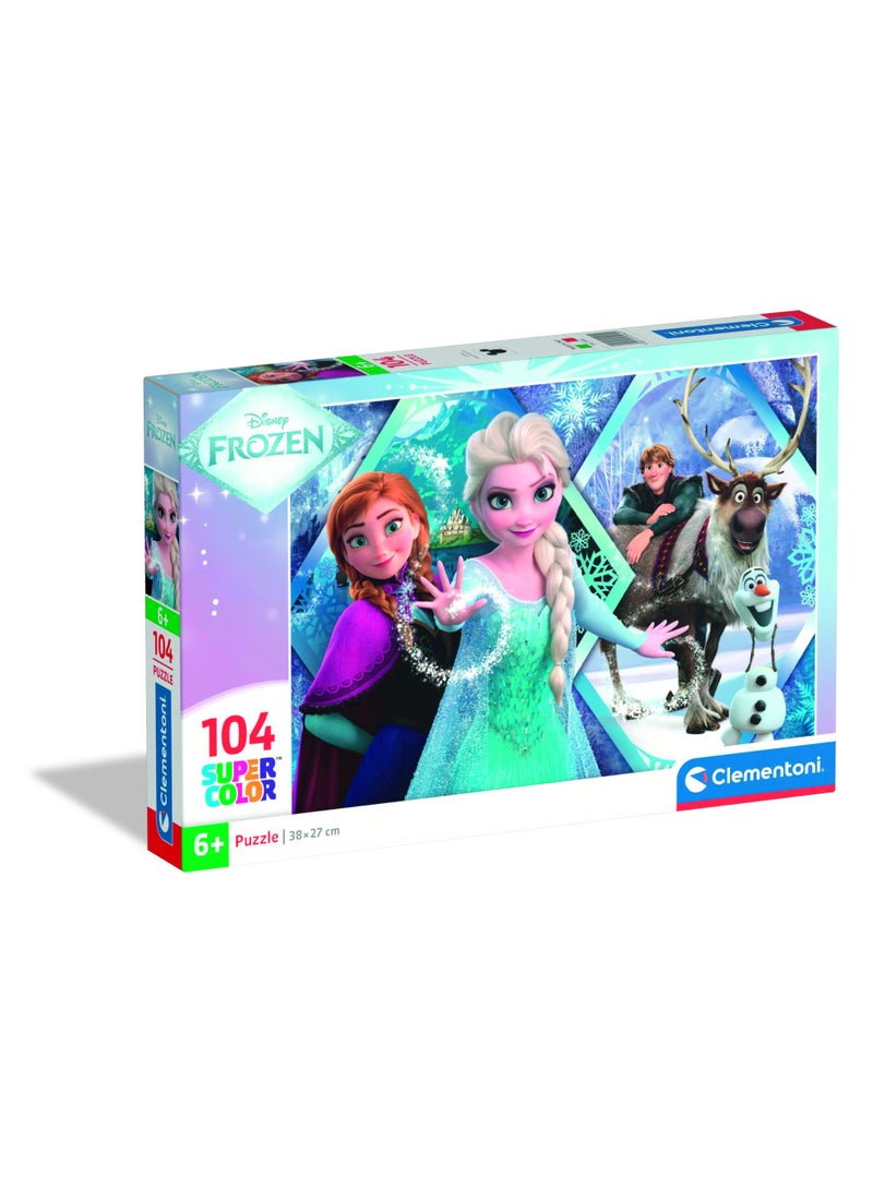 Clementoni Puzzle Dinsye Frozen Spell 104-Pieces | Jigsaw Puzzle | Children's Puzzle | Preschool Learning Toys | Develops Problem Solving Skills | Made in Italy - Image 1