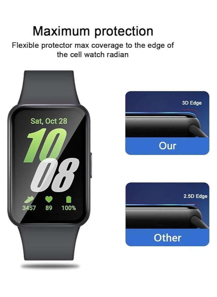 Screen Protector for Samsung Galaxy Fit 3 Ultra Clear PMMA Curved Film Soft Protective Full Coverage Film Accessories Compatible with Samsung Watch Fit 3  - Image 4