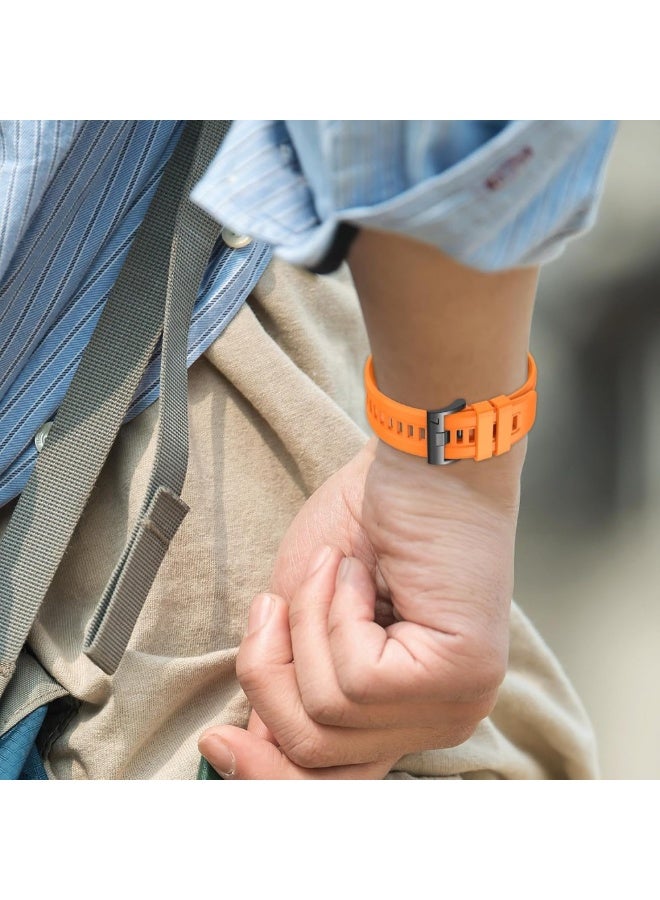 3Pcs Silicone Watch Band for Men Women, Quick Release Replacement Universal 22mm Straps, Red + Orange + Pink - Image 5