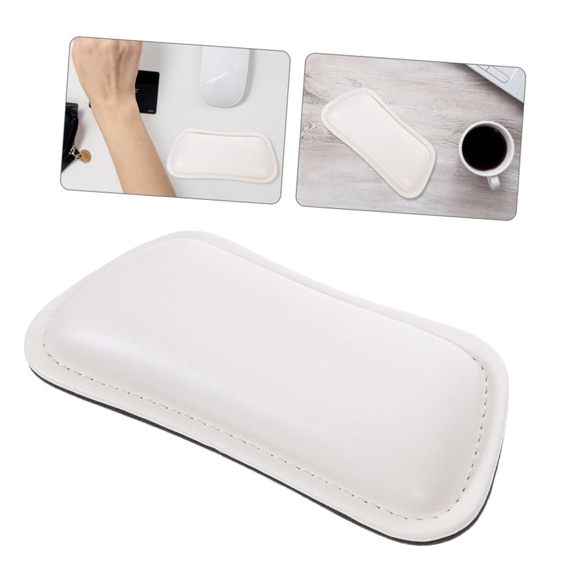 White Computer Mouse Wrist Rest Wrist Brace Compact Light Pain Relief Long Work Gaming - Image 3