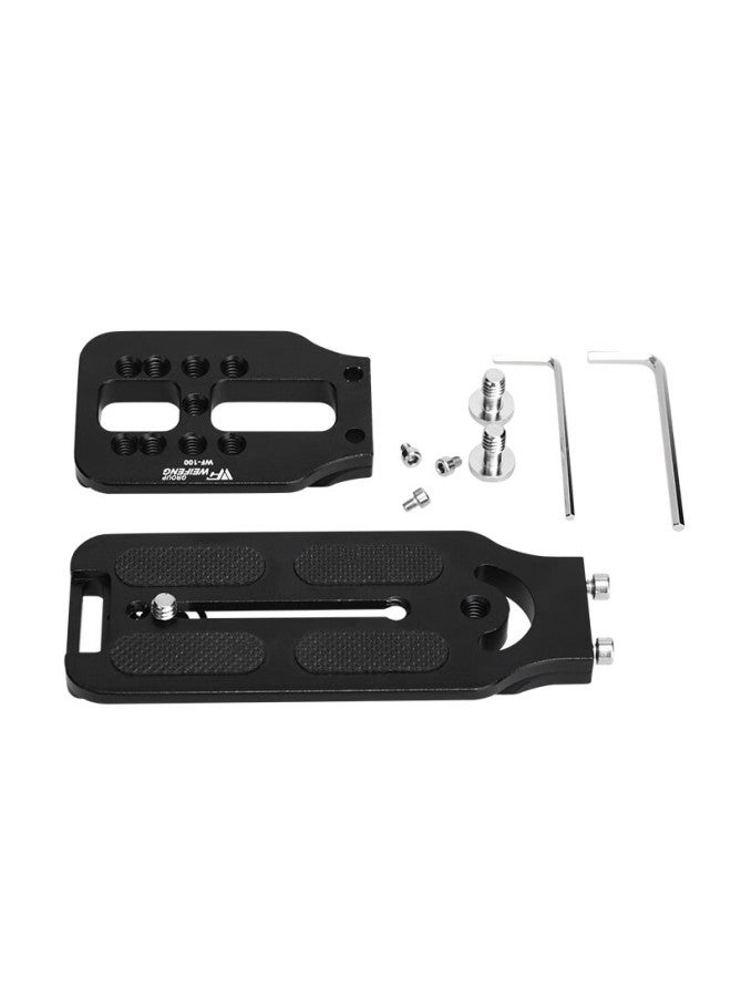 WEIFENG Wf-100 Professional Camera Dv Gimbal Vertical Shooting Plate, Mirrorless Camera Gimbal Dslr Ball Gimbal L-Shaped Vertical Shooting Quick-Release Plate, Universal Right-Angle Bracket - Image 5