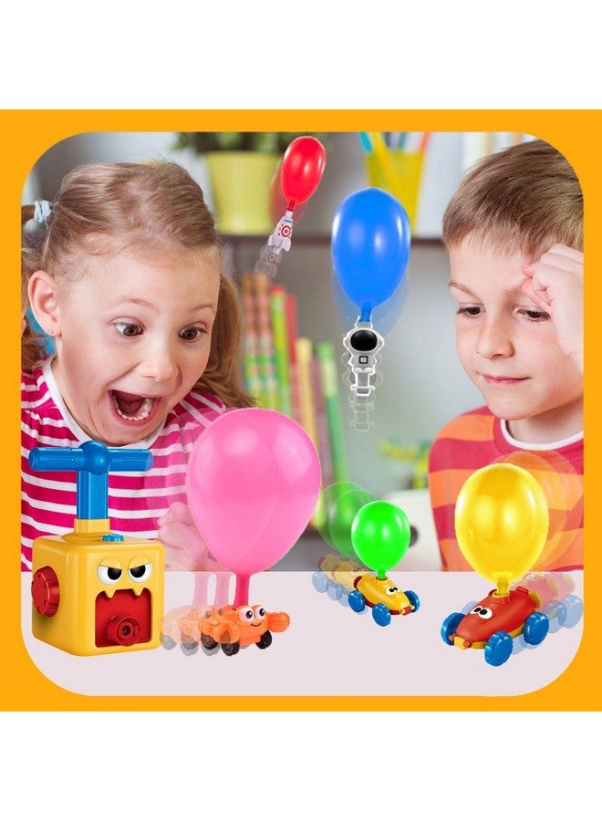 Galaxy Hi-Tech Balloon Launcher Car Toy Set, Balloon Powered Car Toys, Balloon Racers Toy with Pump Creative Inflatable Racing Car for Kids Intelligence Education Children's Toys-Multicolour - Image 3