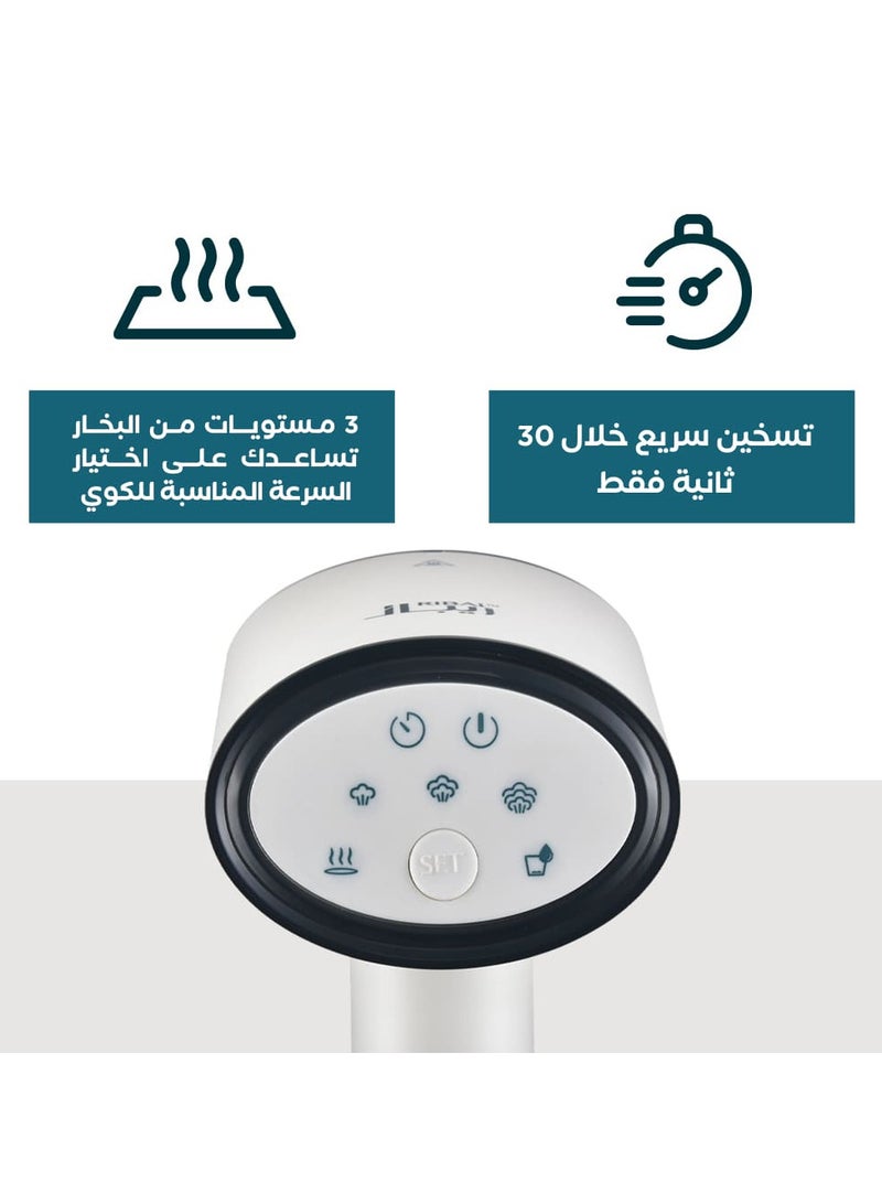 ريبال مكواة بخار محمولة ومكواة بخار للملابس - مكواة بخار قوية للملابس بقوة 1600 واط لإزالة التجاعيد والوبر والشعر - مكواة بخار محمولة خفيفة الوزن للسفر للثياب والقمصان - Image 5
