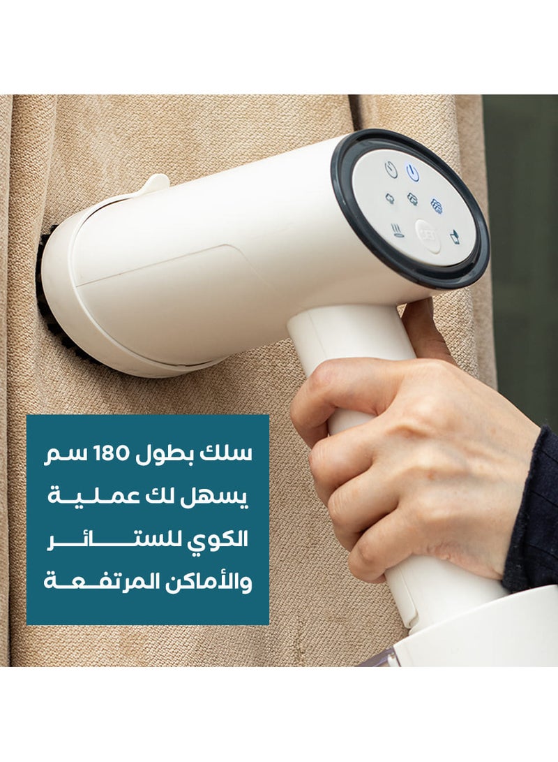 ريبال مكواة بخار محمولة ومكواة بخار للملابس - مكواة بخار قوية للملابس بقوة 1600 واط لإزالة التجاعيد والوبر والشعر - مكواة بخار محمولة خفيفة الوزن للسفر للثياب والقمصان - Image 4