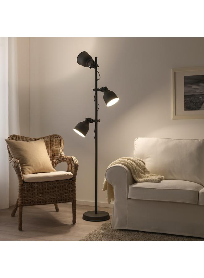 Zaboon Floor Lamp With 3-Spot, Dark Grey - Image 3