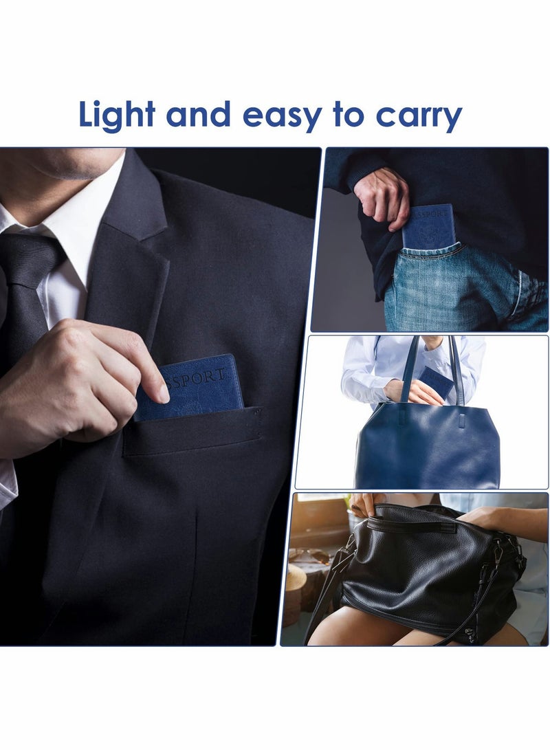 PU Leather Passport Holder with Vaccine Card Slot, Waterproof Travel Case for Men and Women, Stylish Passport Cover - Image 3