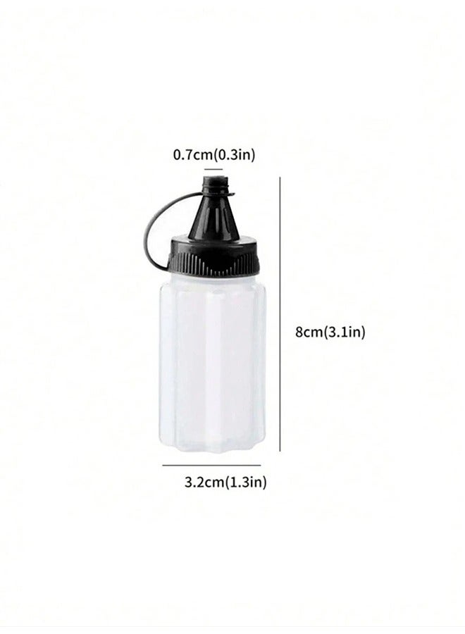 4-Piece Squeeze Bottle For Sauces, Outdoor Barbecue, Picnic, ketchup and any Sauce Distribution Bottle (Black) - Image 2