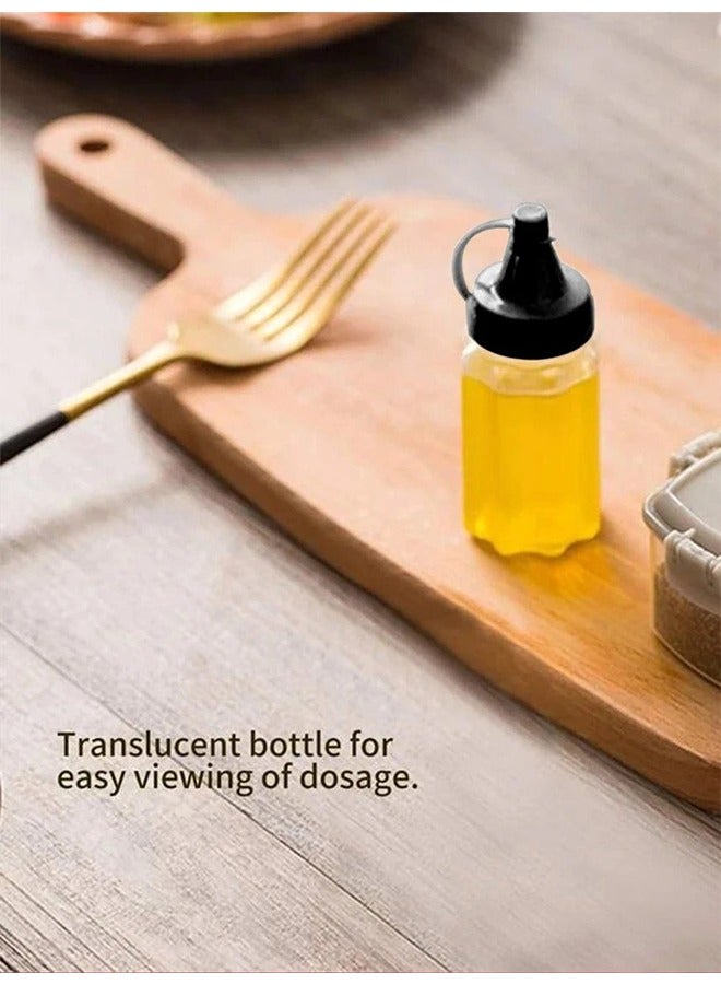 4-Piece Squeeze Bottle For Sauces, Outdoor Barbecue, Picnic, ketchup and any Sauce Distribution Bottle (Black) - Image 5