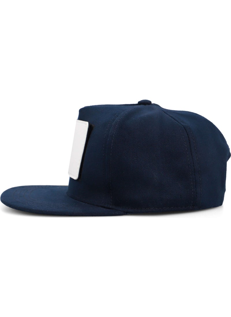 Black Börk BlackBörk V2 Hip Hop Kids Panda - Unisex Navy Blue Kids Hat (Cap) with 4 Code Logo  - Image 4