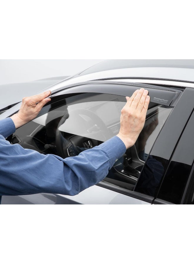 WeatherTech واقيات النوافذ الجانبية الأمامية والخلفية 4 أبواب لجيب رانجلر JL، دخاني داكن - Image 4