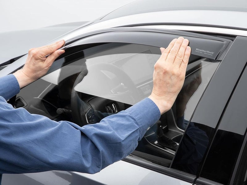 WeatherTech واقيات النوافذ الجانبية الأمامية والخلفية 4 أبواب لجيب رانجلر JL، دخاني داكن - Image 1