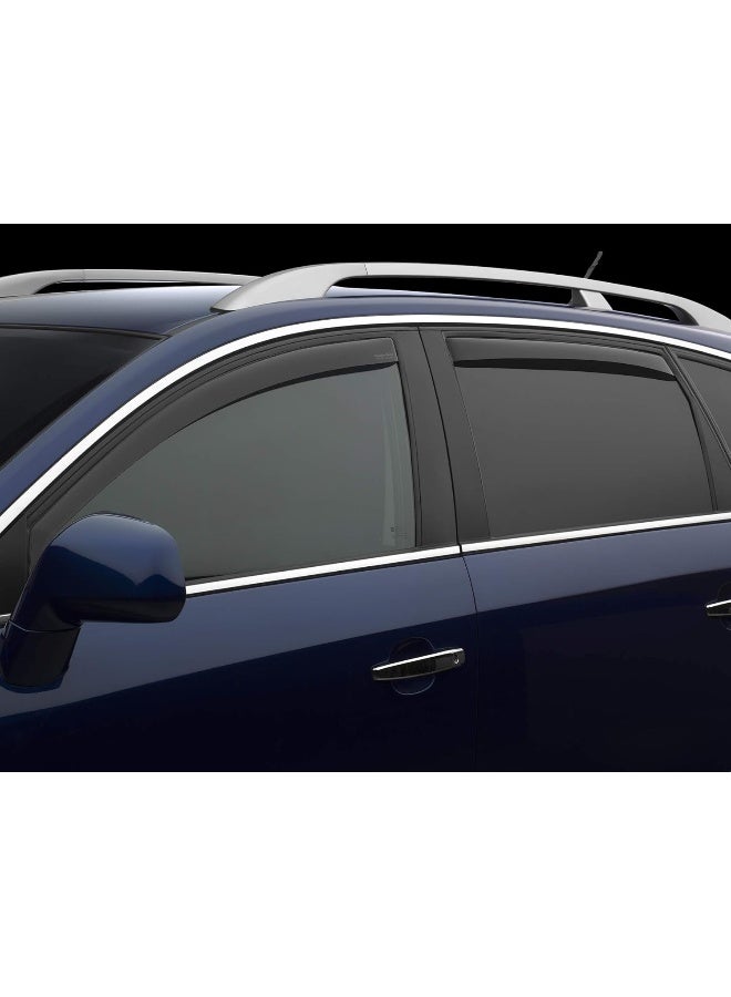 WeatherTech واقيات النوافذ الجانبية الأمامية والخلفية 4 أبواب لجيب رانجلر JL، دخاني داكن - Image 2