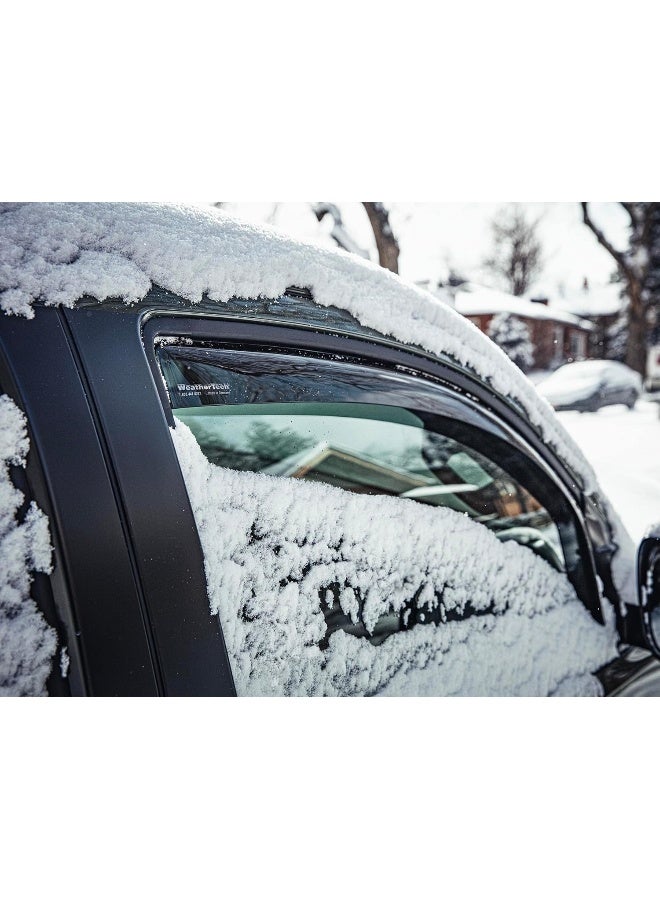 WeatherTech واقيات النوافذ الجانبية الأمامية والخلفية 4 أبواب لجيب رانجلر JL، دخاني داكن - Image 5