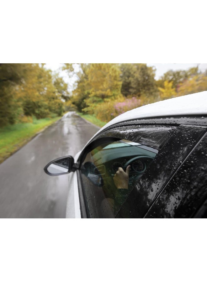 WeatherTech واقيات النوافذ الجانبية الأمامية والخلفية 4 أبواب لجيب رانجلر JL، دخاني داكن - Image 3