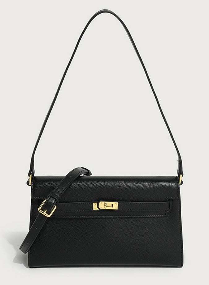 Loquat Ladies' Stylish Square Handbag Single Shoulder Crossbody Bag Black  - Image 1