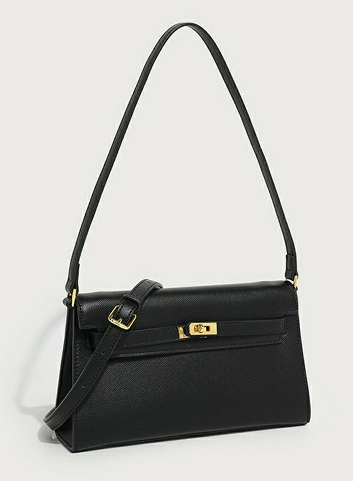 Loquat Ladies' Stylish Square Handbag Single Shoulder Crossbody Bag Black  - Image 2