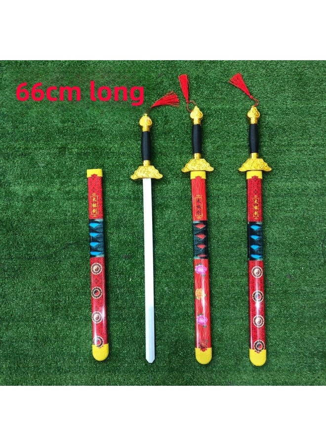 (Collection Of Swords) Children's Wooden Toys Samurai Sword Sword Green Dragon Sword Temple Fair Street Stall Selling Toys-Color:Xuanwu Excalibur  - Image 3