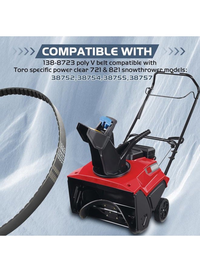 TOSRWGLL 138-8723 Snowblower Belt Replacement for Toro 721 & 821 Power Clear Snow Blower 38752,38753,38754,38755,38756,38757,Snowblower Parts Drive Auger Belt - Image 3