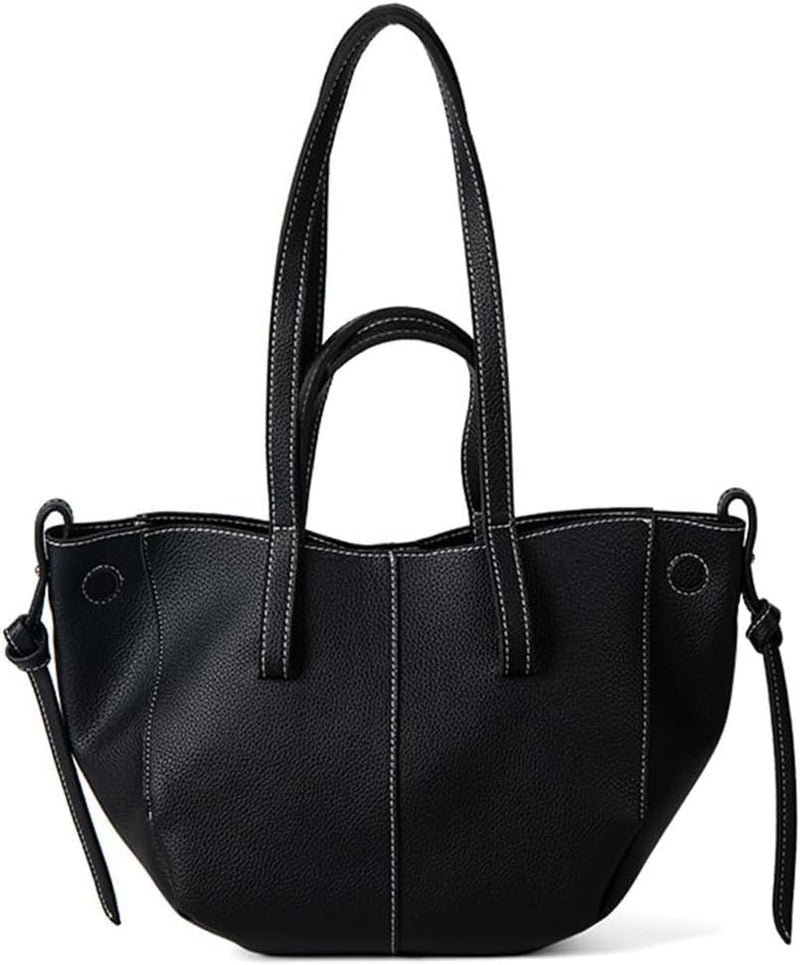 JOLILUNA Leather Purses for Women Trendy Leather Shoulder Bag Faux Purse Faux Leather Tote Bag With Magnetic Closure (black) - Image 1