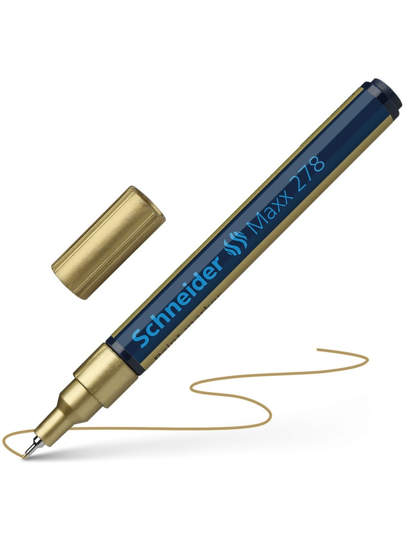 Schneider علامة طلاء ماكس 278 قطعة واحدة طرف رفيع حبر ذهبي - Image 1