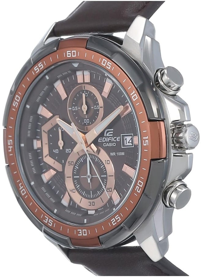 CASIO - Men's Analog Leather Wrist Watch EFR-539L-5AVUDF - 42 Mm - Image 1