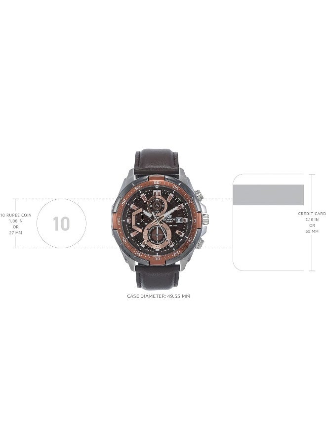 CASIO - Men's Analog Leather Wrist Watch EFR-539L-5AVUDF - 42 Mm - Image 1