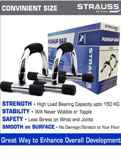 ZCM-HAPPY Stainless SteelPush Up Bar Stand Set (black/silver)  - Image 4