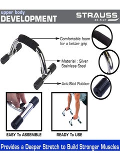 ZCM-HAPPY Stainless SteelPush Up Bar Stand Set (black/silver)  - Image 5