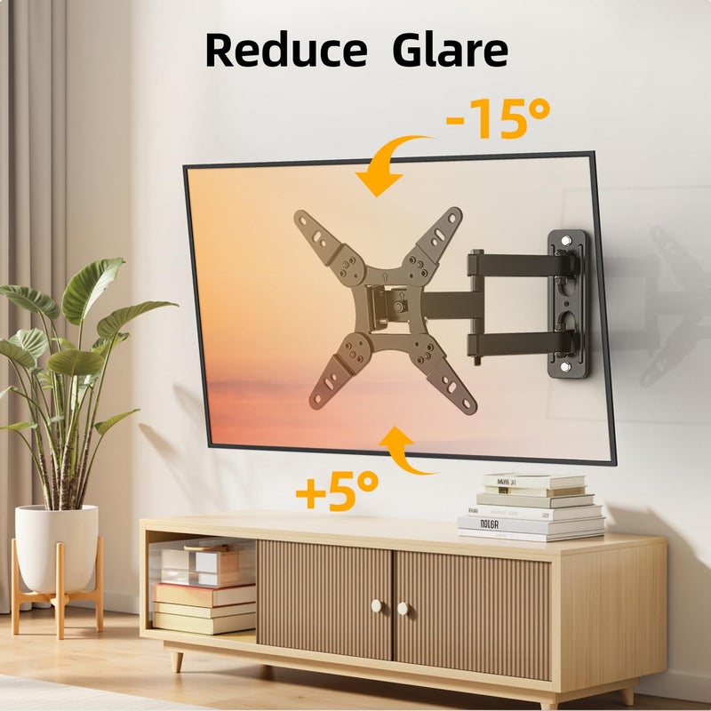 IWORKBOARD 32+ 40 inch Full Motion TV Wall Mount for 13-43" TVs & Monitor, 360Â° Rotating Small TV Mount Bracket, Articulating Swivel Tilting Extension, Max VESA 200x200mm, Single Studs, 55 lbs - Image 4