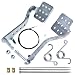 HOLATO Go Kart Pedals 71 Throttle Cable with Brake Throttle Return Springs kit for Predator 196cc 212cc 65hp Road Rocket Azusa Radio Flyer Vintage Carter Super Wheel Kids GoKart Cart Part Silver - Image 2