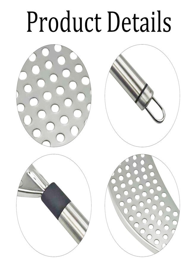 Virello Crescent Pot Strainer Stainless Steel Handheld, Versatile Kitchen Tool for Draining Spaghetti, Noodles, Vegetables, and Fruits - Image 3