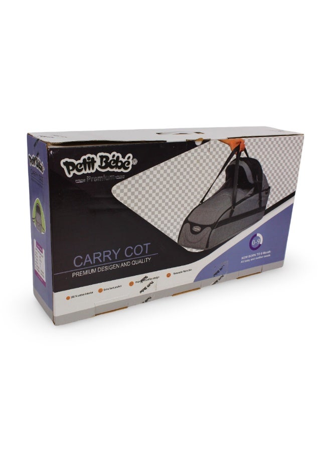 Petit Bebe Premium Carrycot – Foldable Linen Design - Image 2