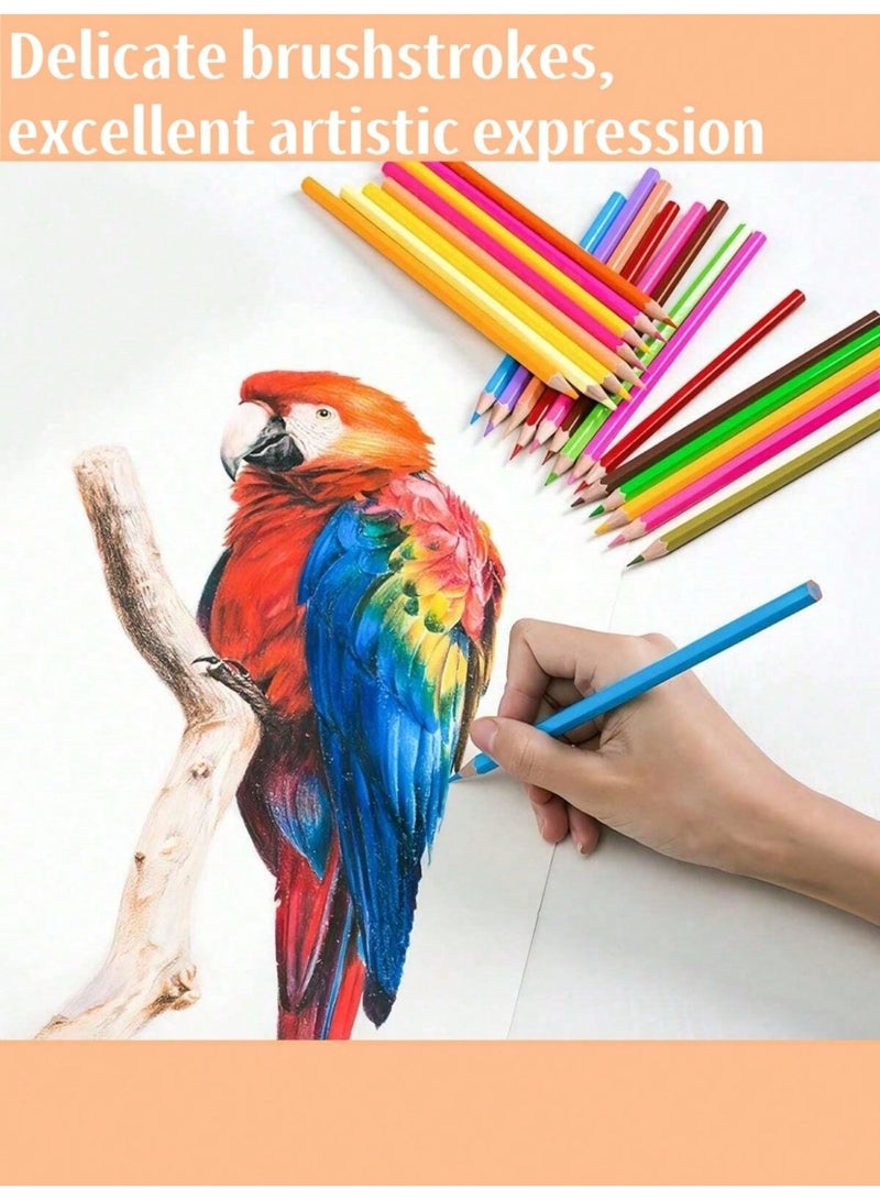 قرطاسية المدرسة اقلام تلوين رصاص للرسم والتلوين قرطاسية الاطفال للمدرسة والأنشطة الفنية 18 لون - Image 5