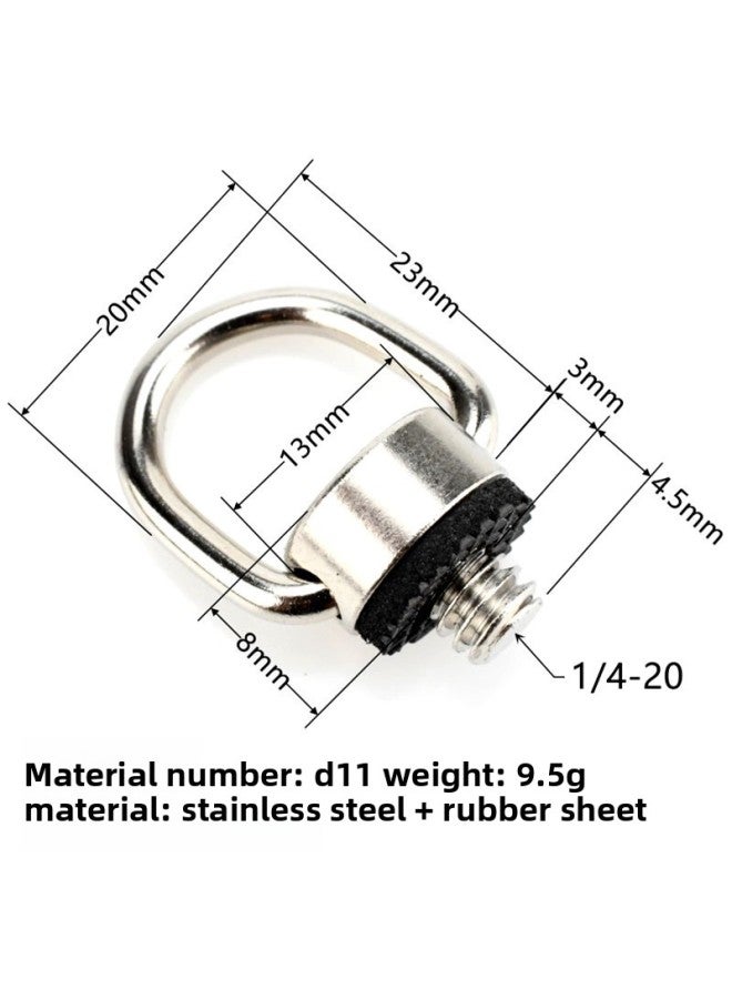 Generic Camera Shoulder Strap Screw Pan/tilt Stainless Steel Inch 1/4 Screw Strap Ring Screw Tripod Accessories Photography-Body Color:D11  - Image 1