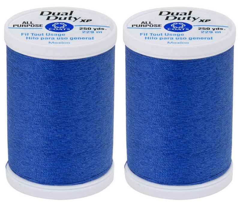 Coats 2-Pack Bundle - Dual Duty XP General Purpose Thread 250yds Each - Monaco Blue (S910-4270) - Image 1