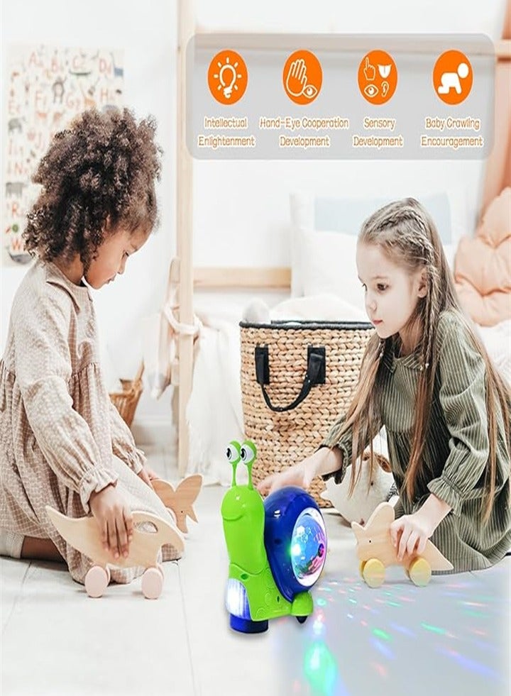 لعبة الحلزون الكهربائية للأطفال مع موسيقى مضيئة، أرجوحة عالمية، لعبة حسية تفاعلية، مناسبة للمنزل، هدية عيد ميلاد - Image 5