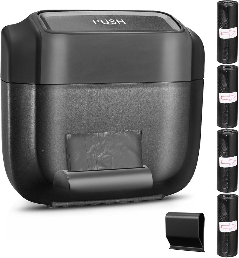 Zocipro Upgrade Car Trash Can with Lid - Mini All-in-one Rubbish Bin with 4 Trash Bags - Image 1