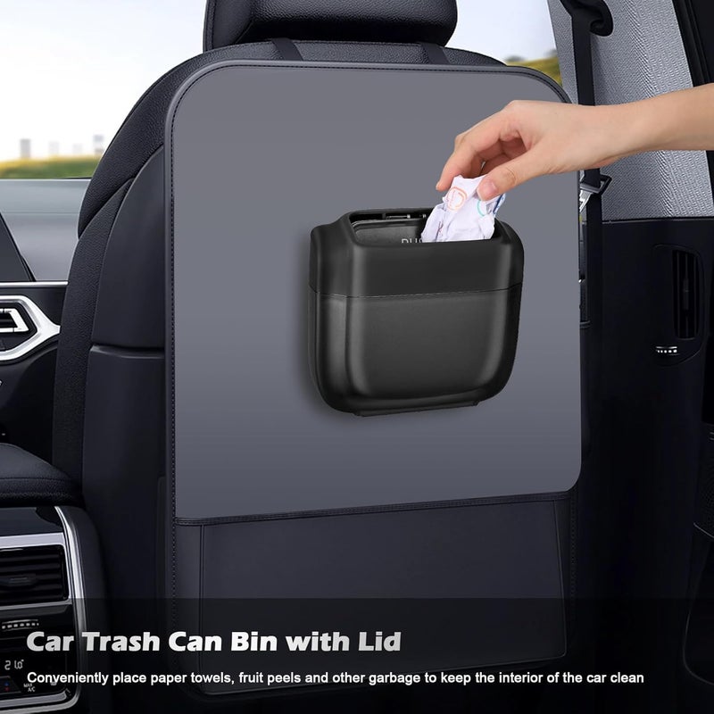 Zocipro Upgrade Car Trash Can with Lid - Mini All-in-one Rubbish Bin with 4 Trash Bags - Image 2