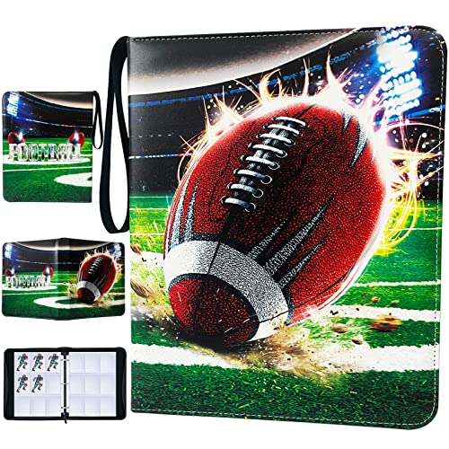 Rmannke 900 Pockets Football Cards BinderTrading Cards Holder Card Collectors AlbumTrading Card Binder 9 Pocket with 50 Removable Sleeves for Football Card and Sports Card - Image 1