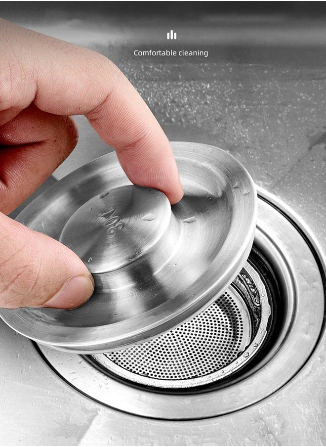 TD HOME 2 Pack 304 Stainless Steel Kitchen Sink Strainer Anti-Clogging Drain Filter Strainer  - Image 3