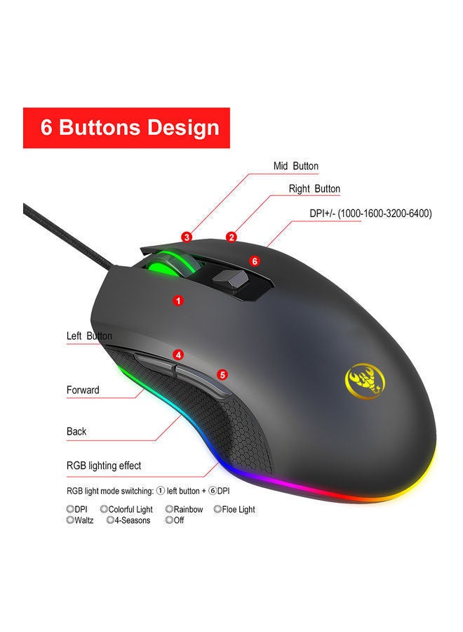 NIBEMINENT 6400DPI Wired Gaming Mouse  - Image 5