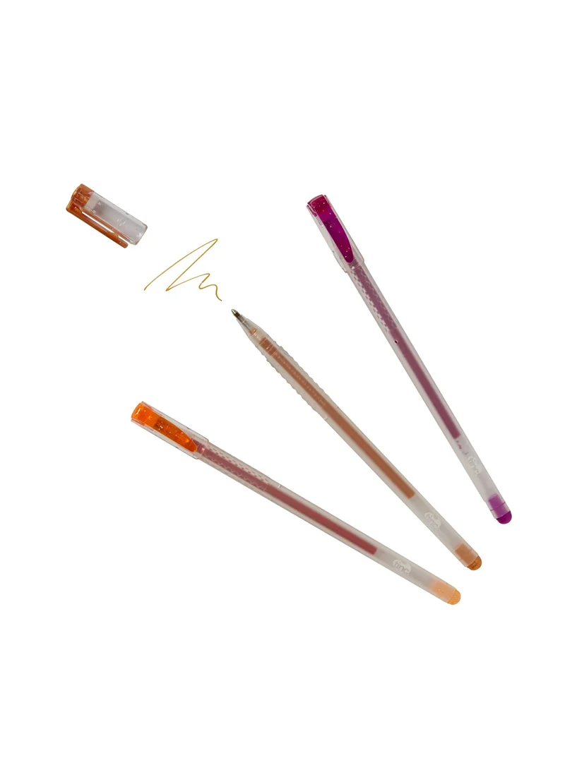 تينك مجموعة أقلام جل لامعة متعددة الألوان برائحة